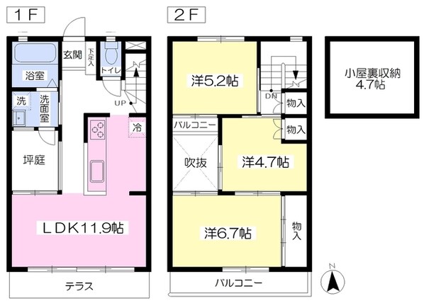 ベルスタイル　風棟の物件間取画像